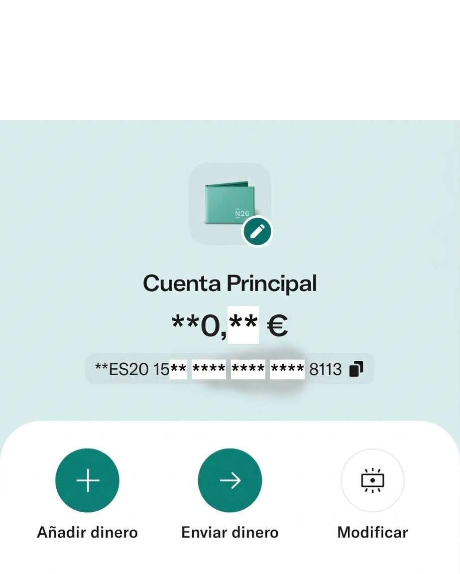 N26 account Spain migrant Spanish IBAN ES20 verified 2026